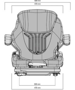 Asiento con suspensión mecánica, Primo XM, en PVC