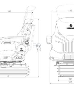 Asiento con suspensión neumática MaximoComfortPlus, PVC