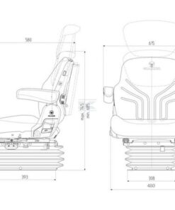 Asiento con suspensión neumática Grammer MSG95G/721