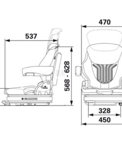 Asiento con suspensión neumática Primo Profesional M Grammer New Design