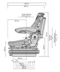 Asiento con suspensión mecánica, Maximo M