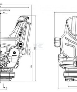 Asiento con suspensión neumática Primo EL Plus 12V baja frecuencia