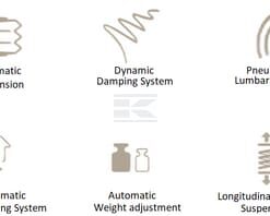 Asiento con suspensión neumática Maximo XT Dynamic Plus textil de actualización, Grammer