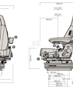 Asiento con suspensión neumática Maximo Evolution Dynamic Nuevo diseño, en tejido, Grammer 9 Asiento con suspensión neumática Maximo Evolution Dynamic Nuevo diseño, en tejido, Grammer