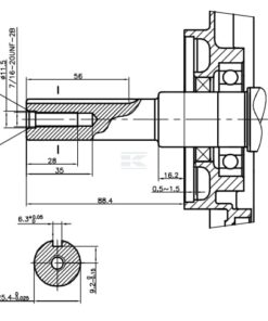Motor horizontal, 8HP Ø25.4x88, Loncin
