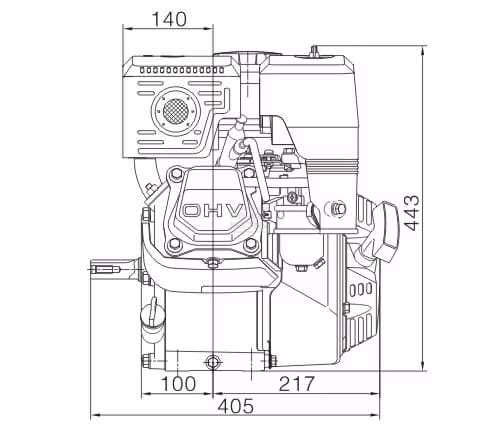 Motor horizontal, 11HP Ø25.4x80, Loncin 3 Motor horizontal, 11HP Ø25.4x80, Loncin