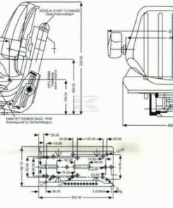 Asiento con suspensión mecánica, MSG44/1HBA, de PVC, Grammer