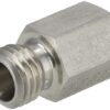 Racor hembra 12L x M16 acero inox.