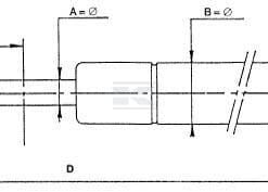 Amortiguador de gas L620,0 mm 2400N Stabilus 5 Amortiguador de gas L620,0 mm 2400N Stabilus