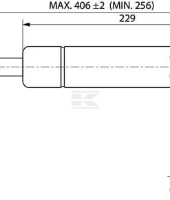 Amortiguador de gas L406,0 mm 2500N