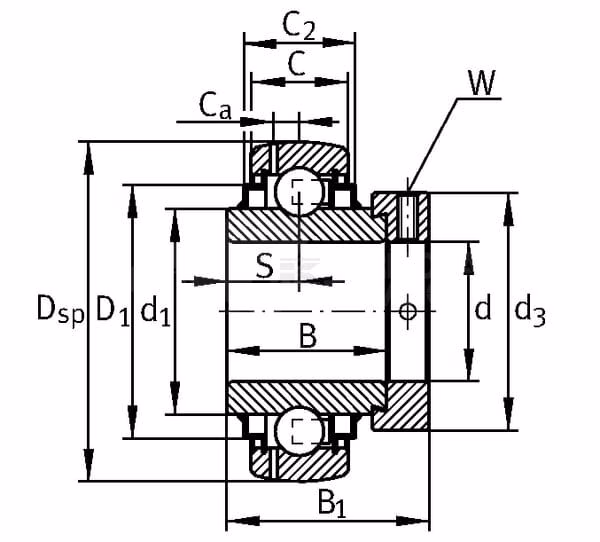Inserto de rodamiento 35 x 72 x 51,1 SKF 8 Inserto de rodamiento 35 x 72 x 51,1 SKF