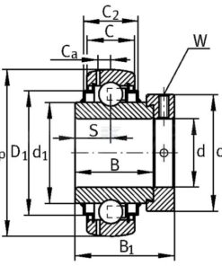Inserto de rodamiento 25 x 52 x 44,3 SKF