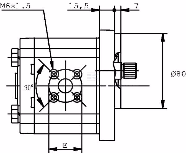 Bomba hidráulica PLP20.8D0-12B2-LBE/BC-N-EL FS 4 Bomba hidráulica PLP20.8D0-12B2-LBE/BC-N-EL FS