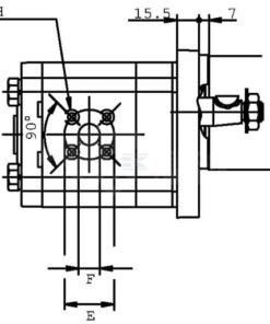 Bomba de engranajes PLP20.4-D3-55-B2