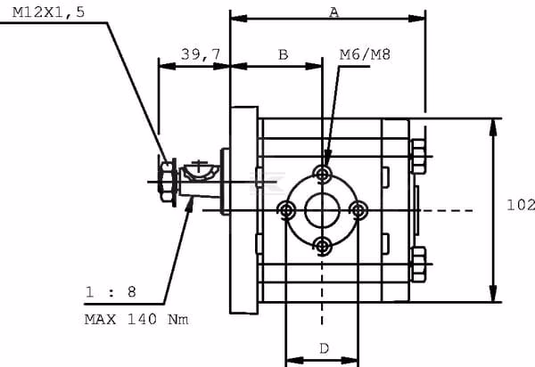 Motor PLM20.8RO-50E2-LEA/EA-N 12 Bomba hidráulica