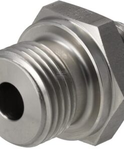Racor macho 10L x 1/2" BSP acero inox.