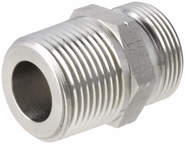 Racor macho 18L x 3/4" NPT acero inox.
