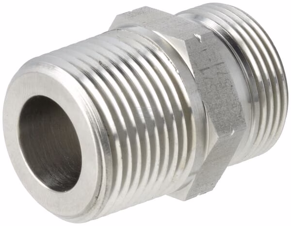 Racor macho 18L x 3/4" NPT acero inox. 1 Racor macho 18L x 3/4" NPT acero inox.