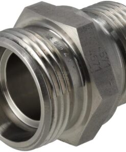 Racor macho 22L x 3/4" BSP acero inox.