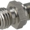 Racor macho 6L x 1/8" BSP acero inox.