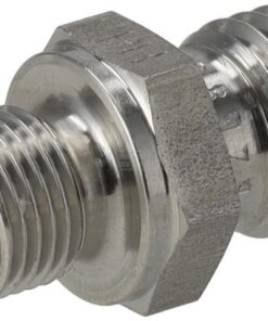 Racor macho 6L x 1/8" BSP acero inox.