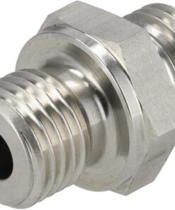 Racor macho 8L x M14 acero inox.