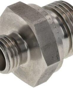 Racor macho 8L x 1/2" BSP WD acero inox.