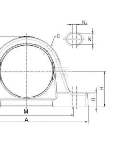 Alojam. cojinete sin inserto 8 Alojam. cojinete sin inserto