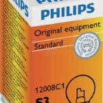 Bombilla Halógena S3 12V 15W P26s blanco Philips