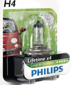 Bombilla Halógena tubular H4 12V 55W P43t-38 blanco Philips