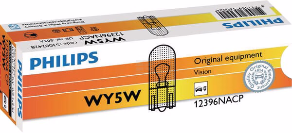 Bombilla Convencional WY5W 12V 5W W2.1x9.5d Philips 1 Bombilla Convencional WY5W 12V 5W W2.1x9.5d Philips