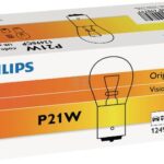 Bombilla Incandescente redonda P21W 12V 21W BA15s blanco Philips