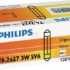 Bombilla Convencional tubular T6.2x27 12V 3W SV6 blanco Philips