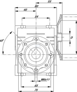 Reductor de tornillo I=20