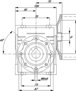 Reductor de tornillo I=10