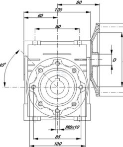 Reductor de tornillo I=7,5