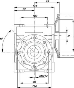 Reductor de tornillo I=80