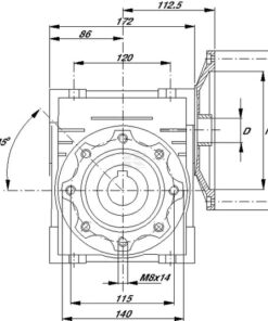 Reductor de tornillo I=40