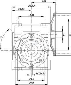 Reductor de tornillo I=40