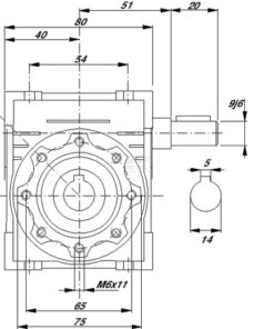 Reductor de tornillo I=60