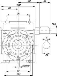 Reductor de tornillo I=25