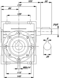 Reductor de tornillo I=80