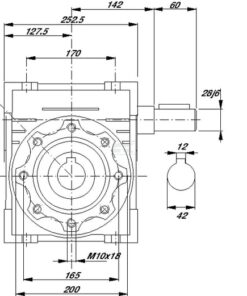 Reductor de tornillo I=20