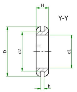 Arandela de goma 14,2 x 6,4