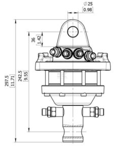 Rotor 30kN eje 49,5mm orificio