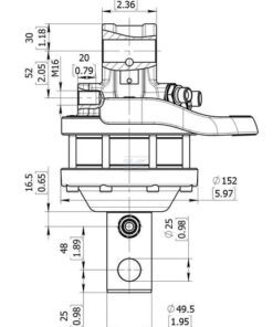 Rotor 30kN eje 49,5mm orificio