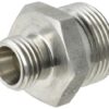 Acoplamiento recto 15L x 8L acero inox.