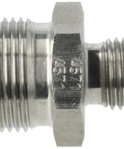 Acoplamiento recto 15L x 8L acero inox.