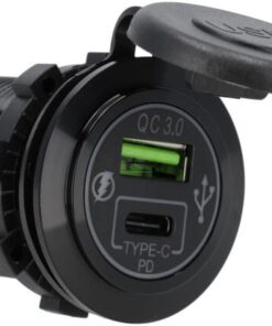 Toma USB-C + USB-A 12/24 V empotrable