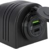 Toma USB-C + USB-A 12/24 V montaje en superficie 8 Toma USB-C + USB-A 12/24 V montaje en superficie
